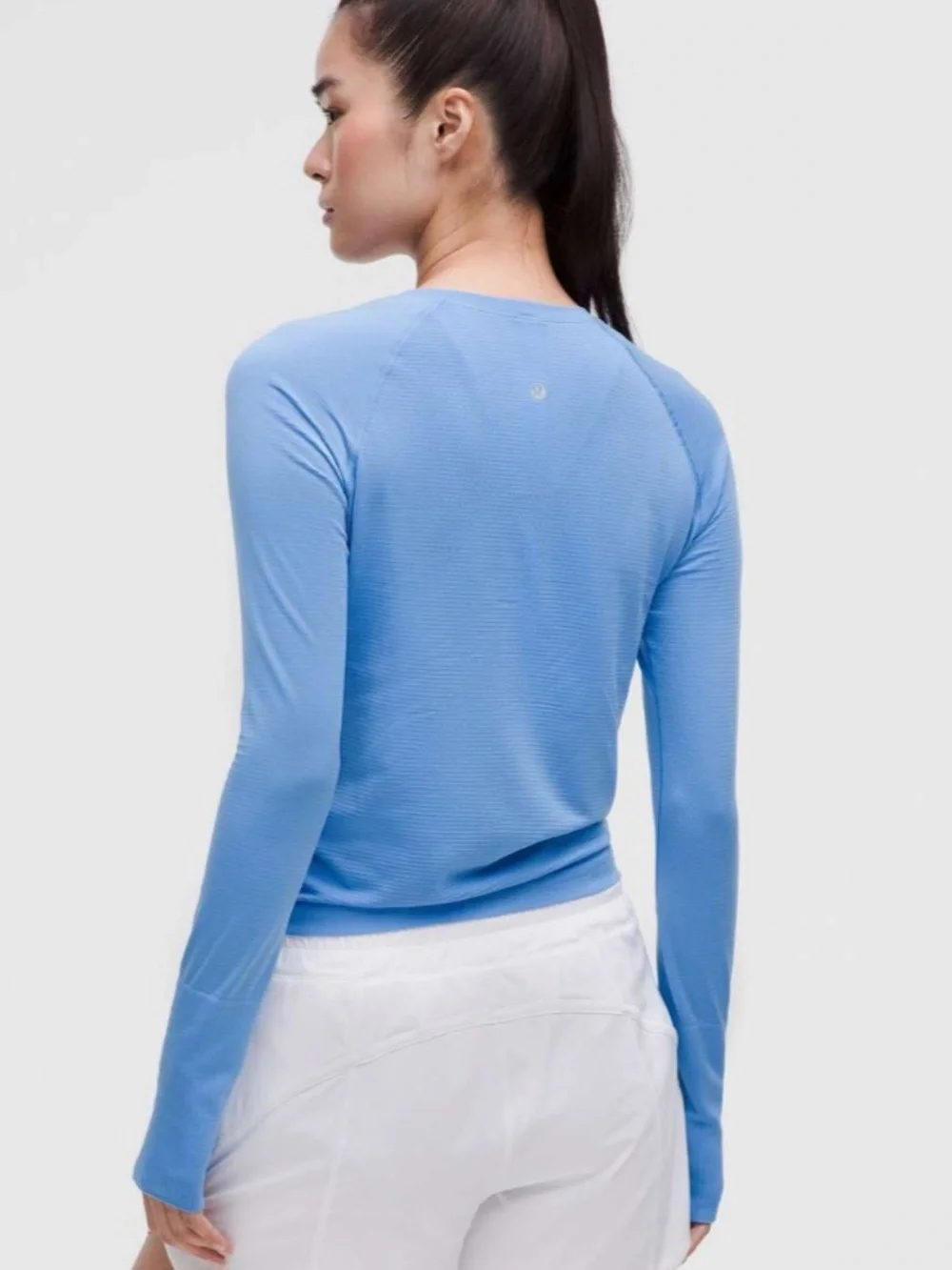 New Lululemon pool party blue swiftly tech long sleeve shirt waist 4